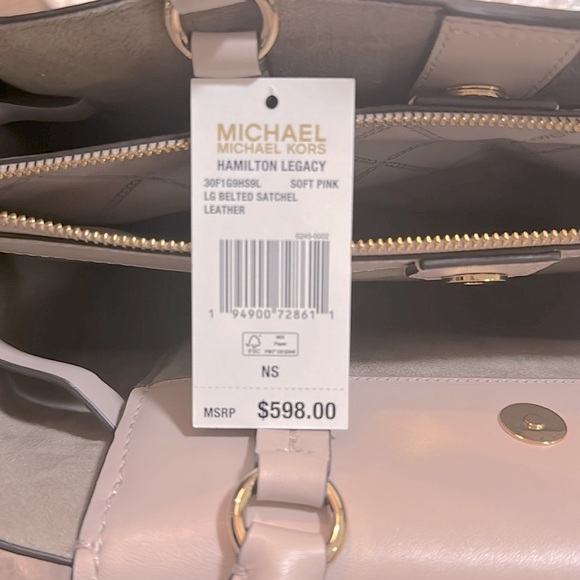 MICHAEL KORS Hamilton Legacy Large Leather Belted Satchel - Picture 8 of 11